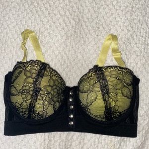Front Fastening Lace Push Up Bra
